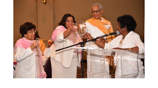 Birthday Toast given by Ladies Faye Bryant, Bobbie Moorehead, President Earnestine Randle and Honorary Member Lady Gloria Scott